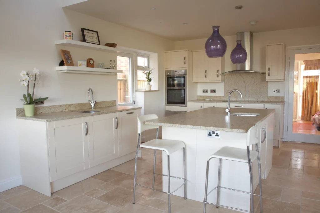White kitchen countertops