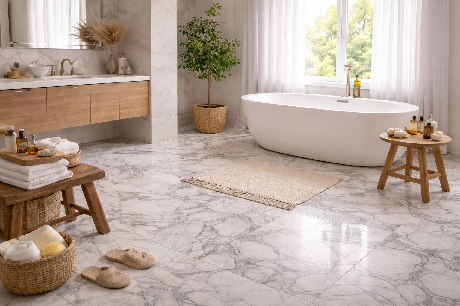 Marble Bathroom Floor